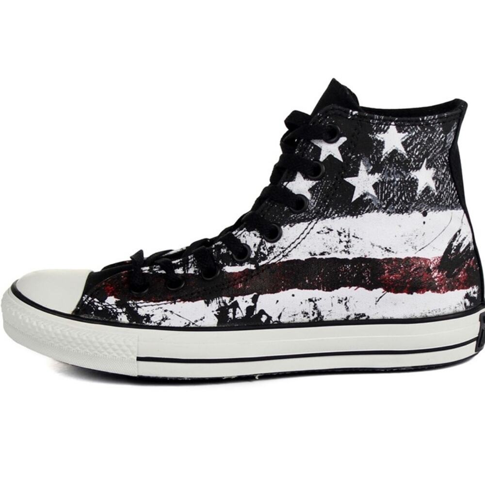 Converse destroyed flag chuck taylor all stars High-Top Sneakers size 11 black